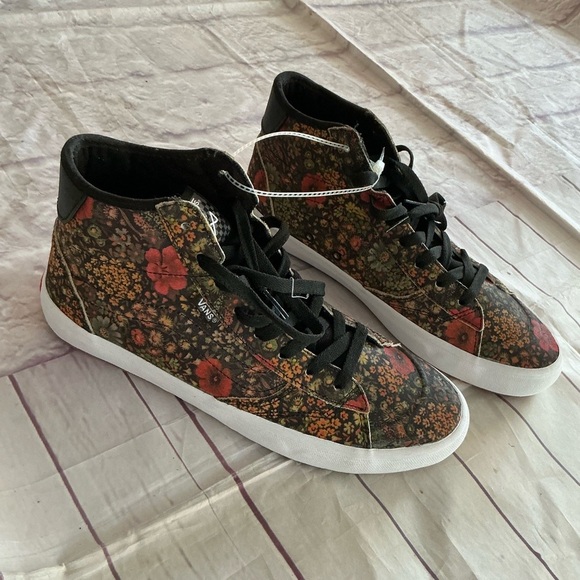 Vans Black and Red Sk8-Hi Sneakers - Picture 7 of 9